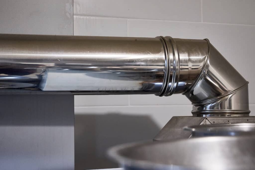 Steel,Stainless,Aluminum,Silver,Big,Rounded,Oven,Pipes,Heat,Steam