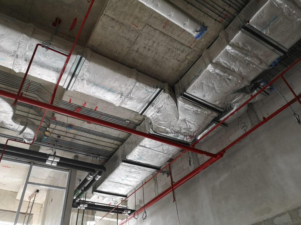 Air,Ducts,Are,Insulated,For,Air,Conditioning,Systems,Installed,Inside