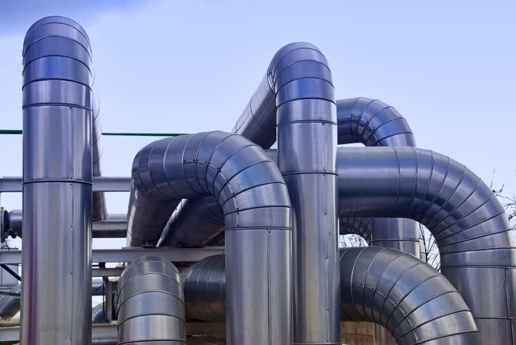 Industrial,Pipelines,In,A,Power,Station,Facility