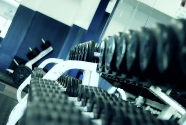 gym cleaning - weights rack